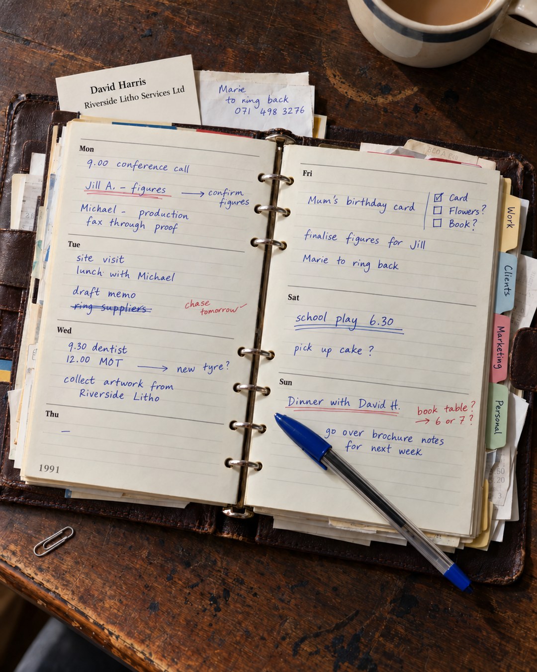 The personal organiser, 1991
