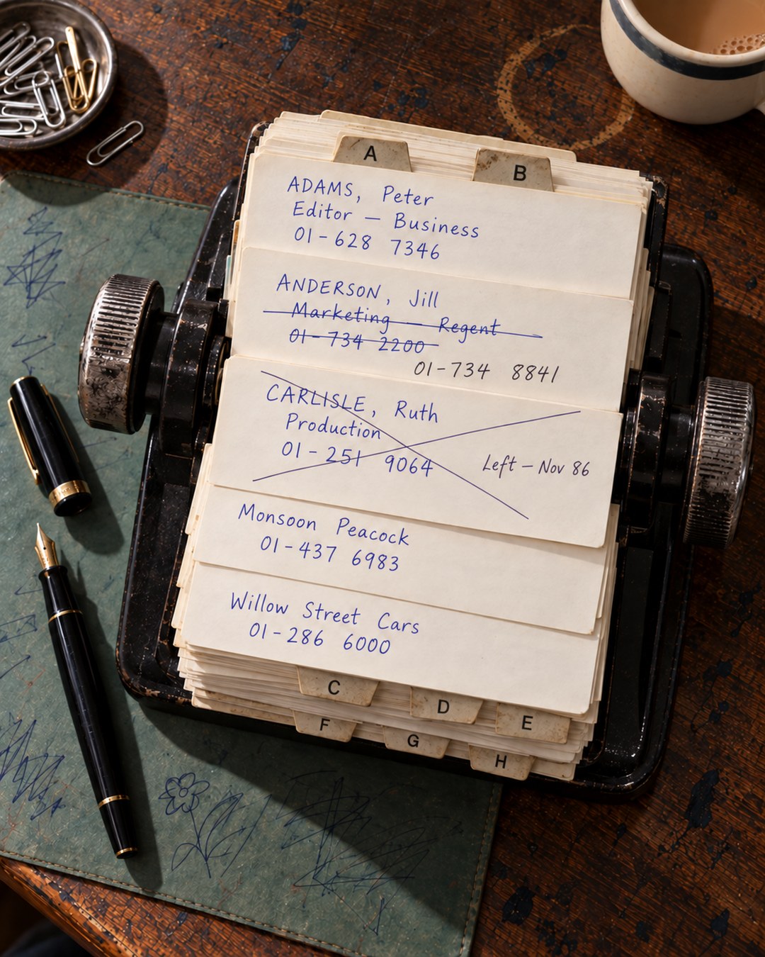 The card index, 1986